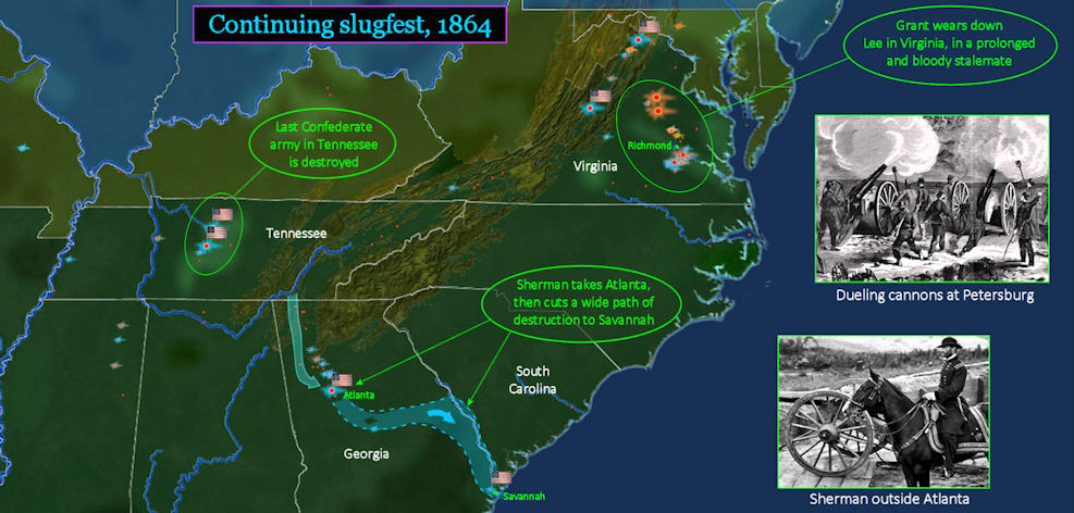 Civil War, 1864 map